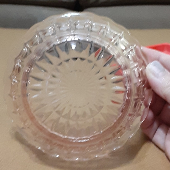 Vintage Pink Carnival Glass Small Bowl - Picture 2 of 5